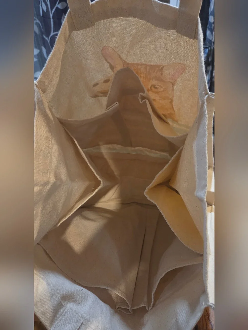 Circa Home - NEW Tabby Cat & Espresso Martini Canvas Tote Bag 100% Cotton